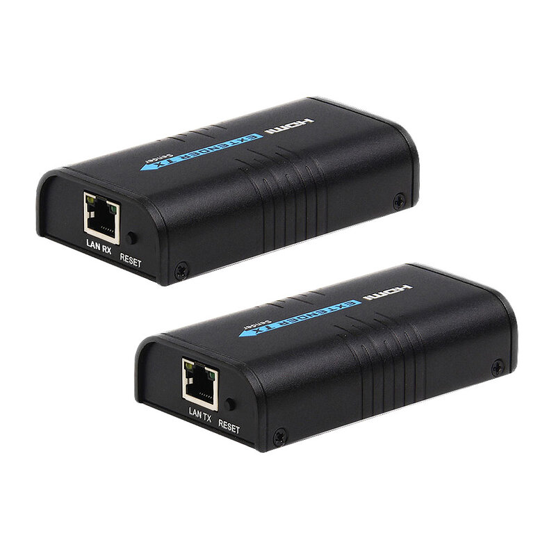 1x5 HDMI sobre extensión IP 1 remitente 5 receptor vía Cat5e Cat6 HDMI transmisor Cat5 a UTP LAN Rj45 Ethernet TCP IP divisor