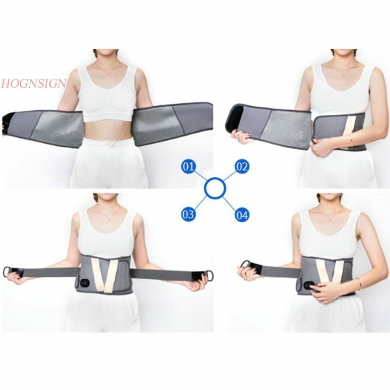 Cinturón de soporte Lumbar eléctrico para hombres y mujeres, calefacción de cintura, moxibustión cálido, carga de disco, fiebre, dolor de espalda, masajeador, herramienta de cuidado IA