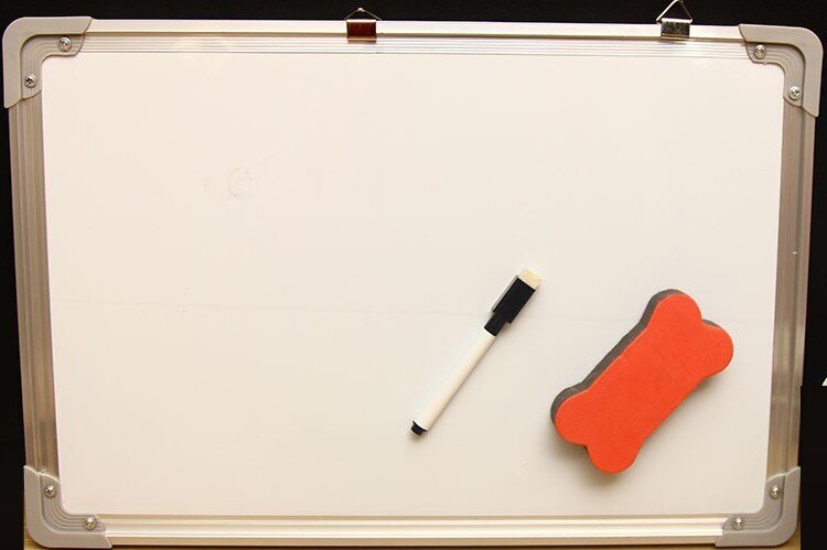 Borracha magnética quadro branco, esponja em formato de osso, limpa as placas de apresentação, escrita, grava, caneta marcadora magnética