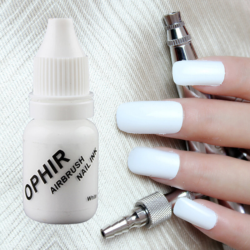 OPHIR Airbrush inchiostro per unghie per Nail Stencil Art lucidatura 10 ml/bottiglia tatuaggio temporaneo pigmento _ TA098(1-12)