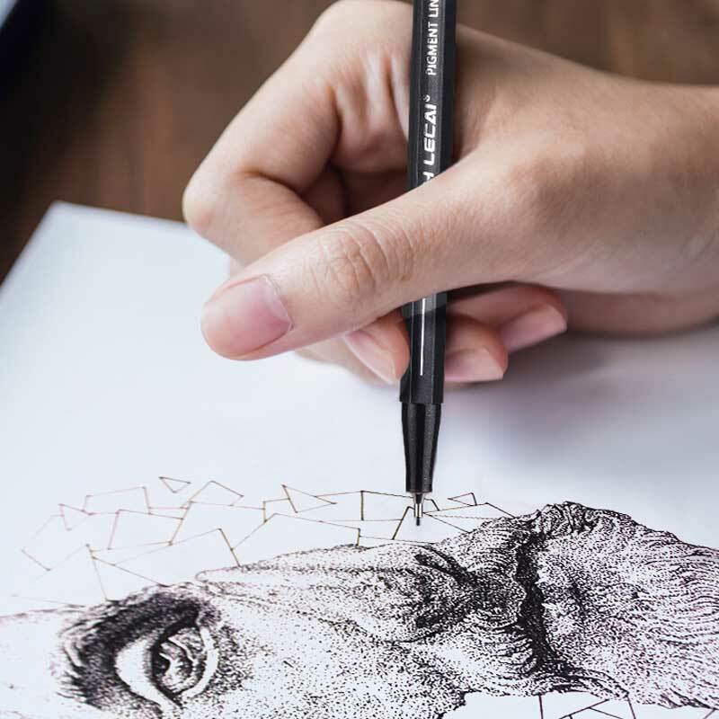 Tinta preta caneta Pigma mícron design à prova d' água arte esboço marcador caneta agulha mão dawing forro fineliner caneta assinatura dos desenhos animados