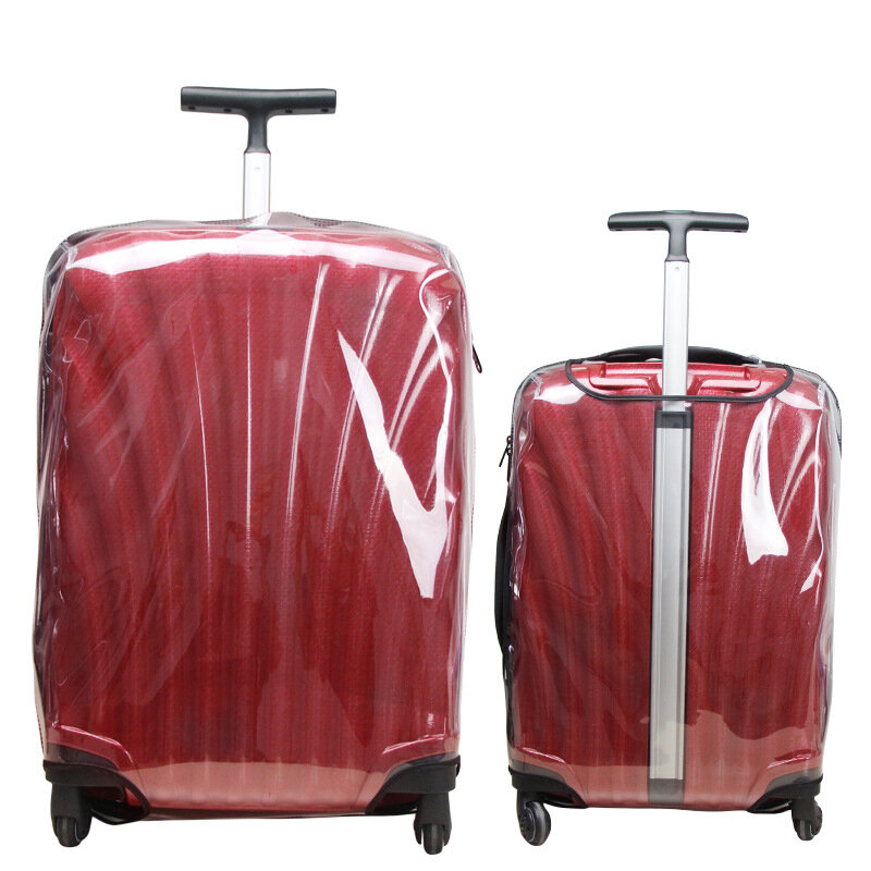 Cubierta de equipaje transparente gruesa para Samsonite con cremallera, cubiertas protectoras de maleta transparentes, accesorios de viaje, estuche personalizado