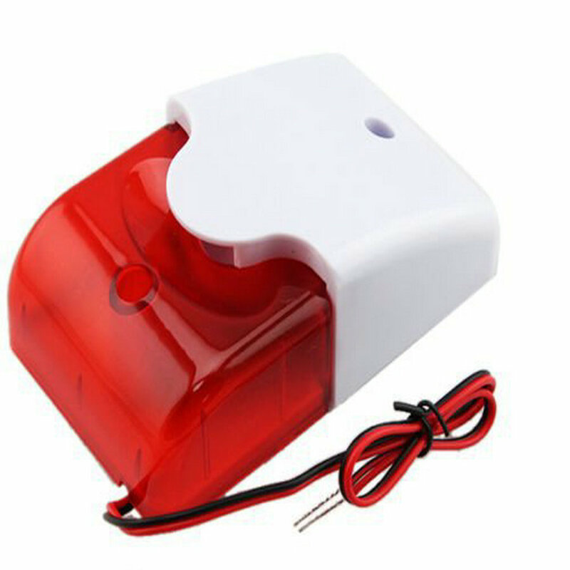 Indoor Wired Alarm Siren with Stroble flash light 12V