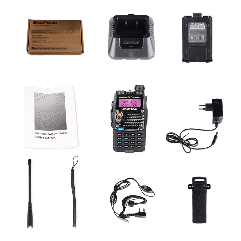 BAOFENG – talkie-walkie Radio 100% Original, communicateur à double bande, Radio à 2 voies, amateur, UV-5RA