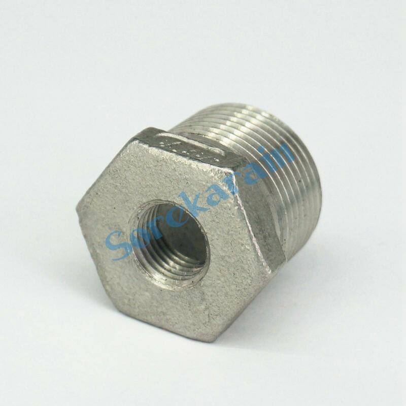 3/4" BSP Male  to 1/4" BSP Female 304 Stainless Steel Reducer  Reducing Bush adapter Fitting