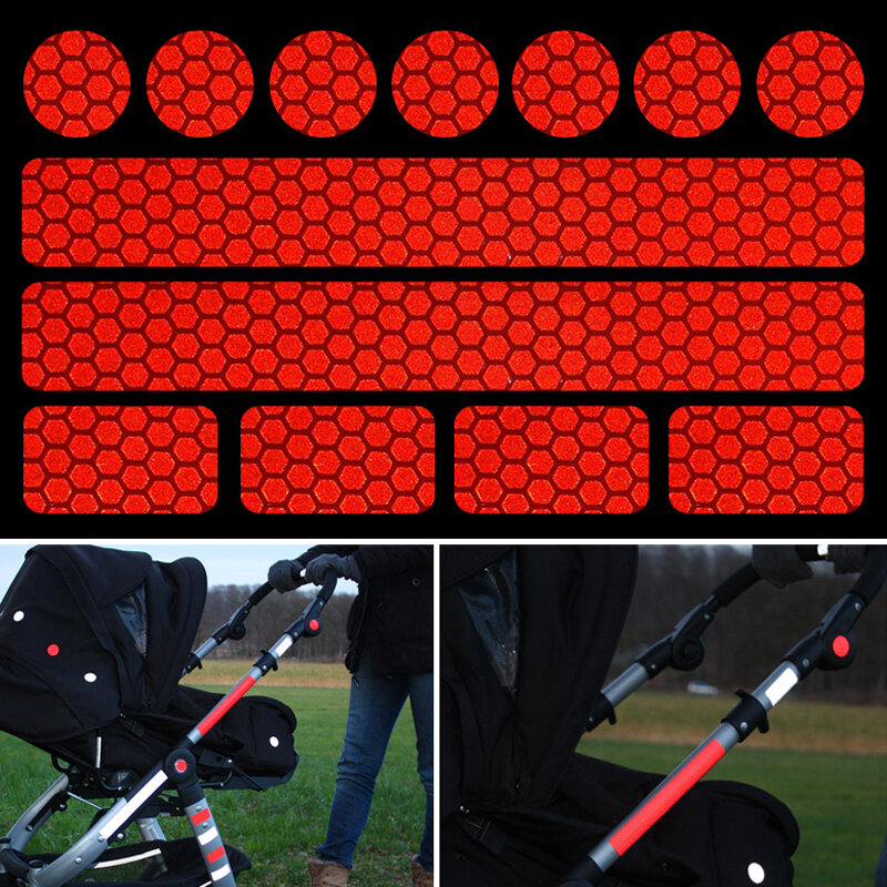 Roadstar-pegatina reflectante de alta visibilidad para cochecitos, cascos de bicicleta, envío gratis, gran oferta