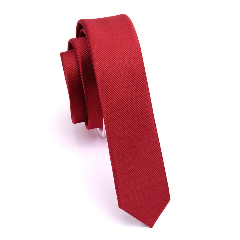 GUSLESON-Cravates tissées à la main pour hommes, cravates décontractées, slim, solide, rouge, jaune, vert, slim, mode, fête de mariage, qualité, 4cm