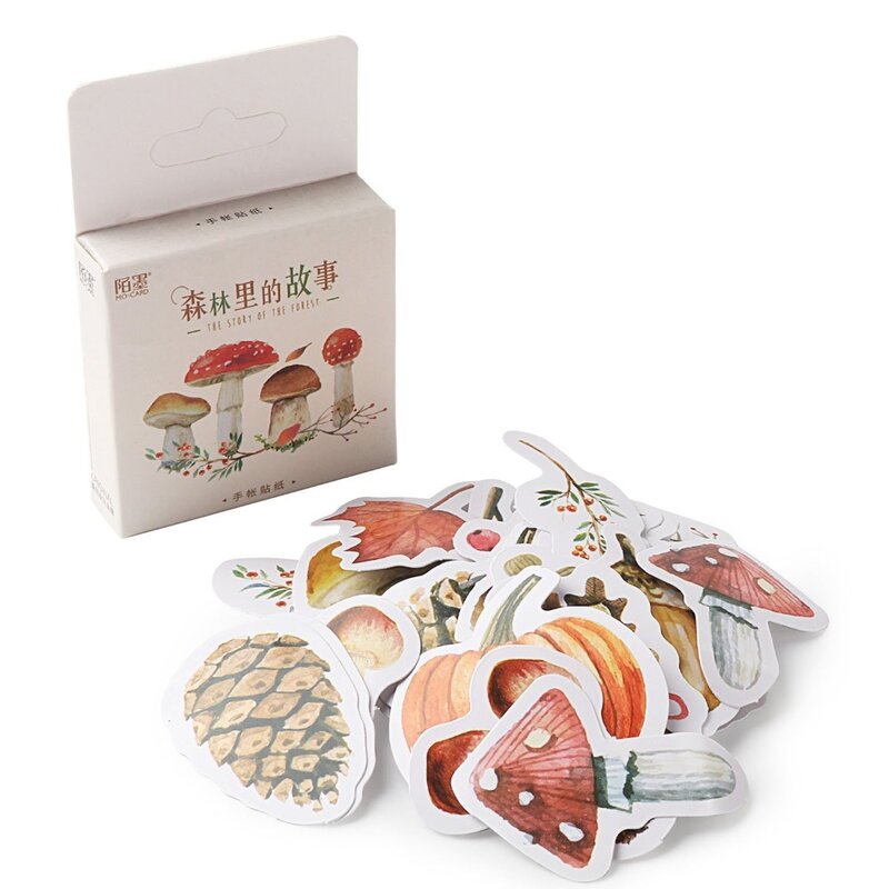 45 Pcs/pack Herbal Plants Decorative Stickers Scrapbooking Stick Label Diary Stationery Album Journal Stickers