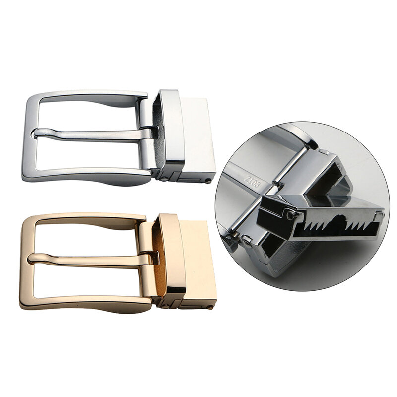 Boucle de ceinture rotative en alliage pour hommes, 4cm, carré, en cuir