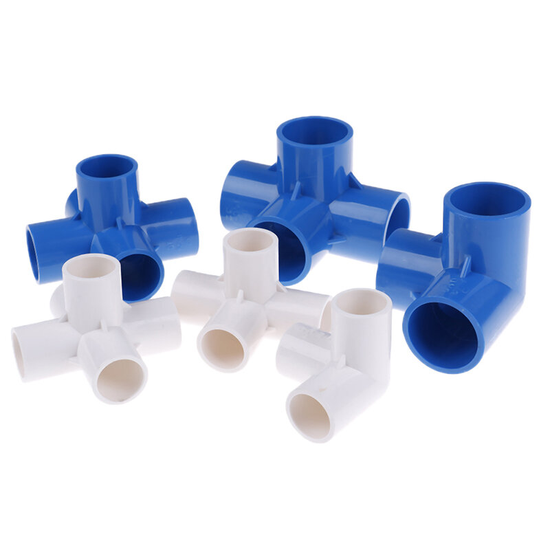 1pcs 20mm 25mm 32mm PVC Tee Connector Four Five Way Joint Garden Irrigation Watering Tube Adapter Pipe Fittings