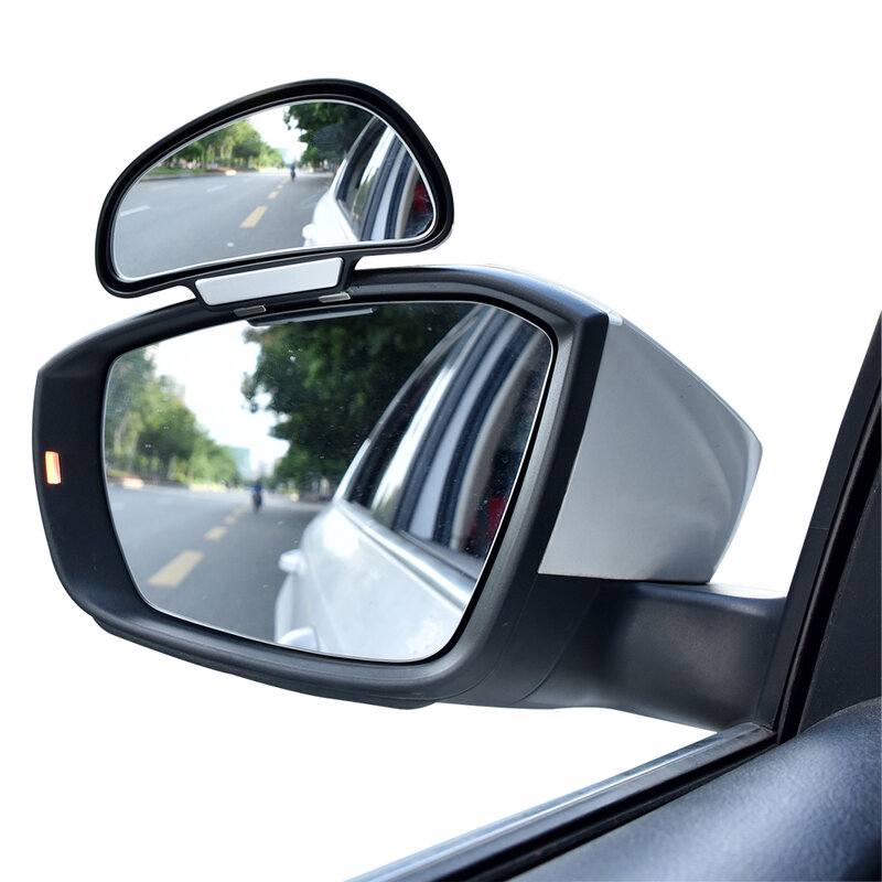 YASOKRO-Espejo Retrovisor lateral de gran angular para coche, accesorio ajustable de 360 grados, punto ciego, a presión, Auxiliar de estacionamiento