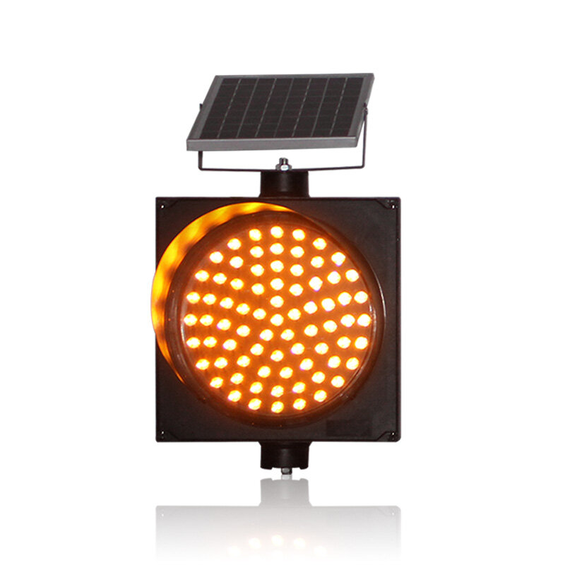 Road construction 300mm light control solar warning flashing light traffic signal light
