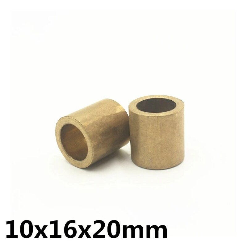 10ピース10 × 16 × 20ミリメートルFU-1粉末冶金オイルブッシュ多孔ベアリング焼結銅スリーブ101620