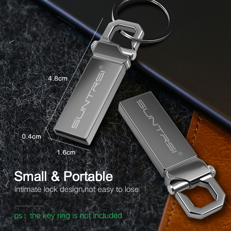 Suntrsi USB 플래시 드라이브 2.0 금속 Pendrive 고속 USB 스틱 32 기가 바이트 펜 드라이브 실제 용량 16 기가 바이트 USB 플래시 무료 배송
