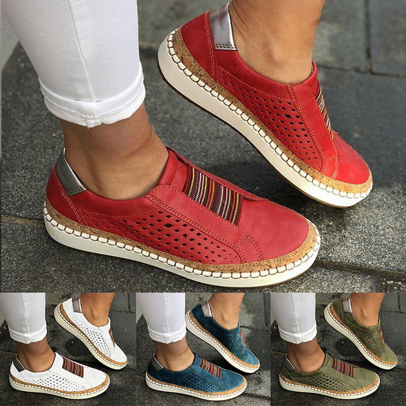 Zapatos de mujer MoneRffi 2019 transpirables, zapatos vulcanizados informales blancos para mujer, zapatillas de malla de moda para mujer, zapatillas planas con ajuste