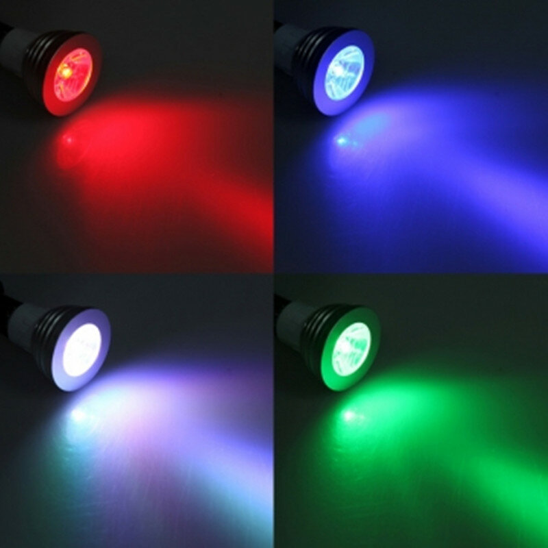 Afstandsbediening RGB Led Spot 3 W E27 RGB LED Gloeilamp AC85-265V of DC12V LED Ampul 600 stks/partij DHL Gratis verzending