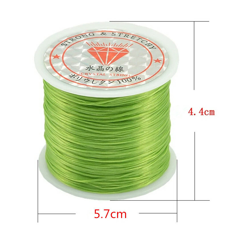 60m/roll 0.5mm colorido elástico corda corda corda de cristal para fazer jóias beading pulseira fio de fio de pesca corda