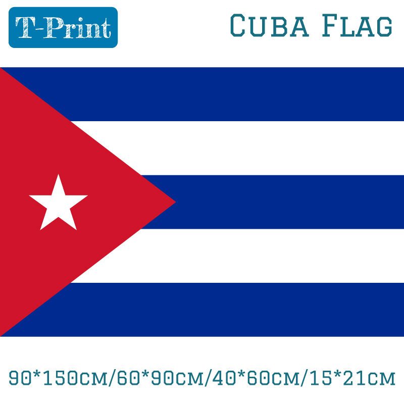 90*150cm/60*90cm/40*60cm/15*21cm 3x5FT Polyester Cuba Flag Indoor Outdoor Banner Home Decoration