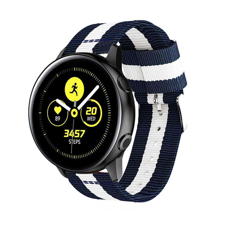Bracelet de montre en Nylon 20mm, pour Samsung Galaxy Watch 4 40MM/44mm, classique 42MM/46mm/Active 2/Gear S2