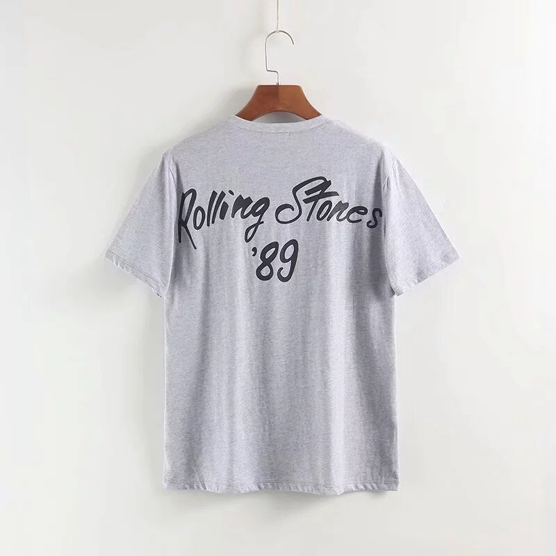 Withered 2019 summer t shirt harajuku high street cartoon and letterprint 100% cotton o-neck t shirt women tops plus size