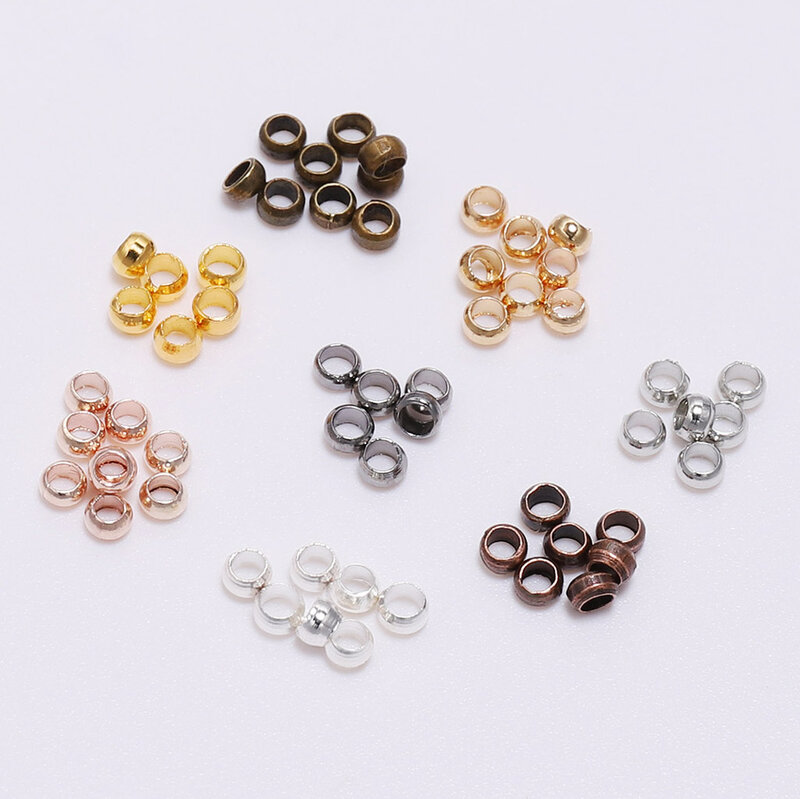 Contas de esferas espaçadoras para fazer joias, contas de esferas doreen 500 tamanhos 2.5 3.5 4mm