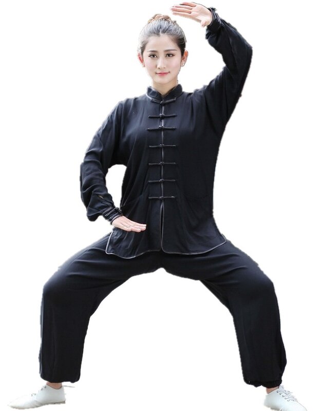Shanghai story krajowych chińskich kobiet Tai Chi jednolite 100% bawełna Kung fu garnitur stójka luźne ubrania zestaw 5 kolorów