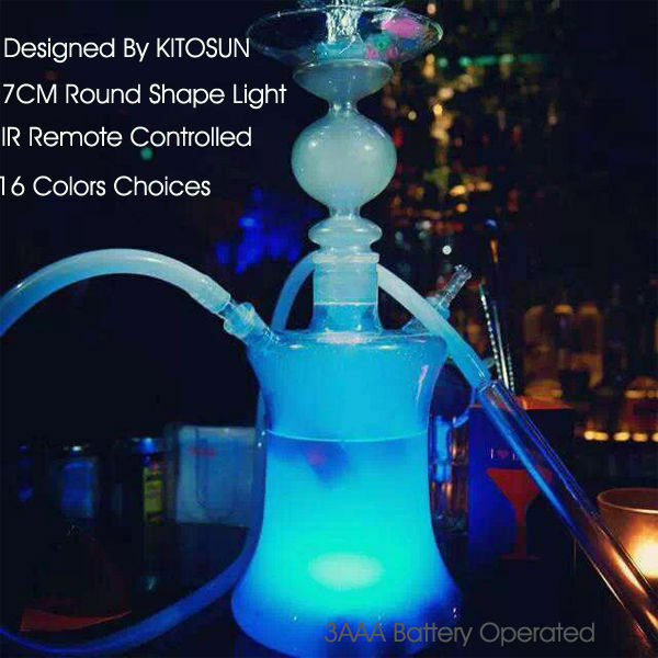 Светодиодная лампа для вазы, погружная водонепроницаемая лампа с дистанционным управлением, 3AAA, на батарейках, разноцветсветильник, RGB, для ...