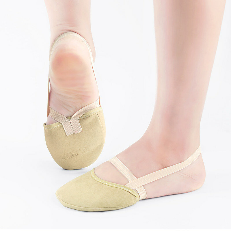 Ritmische Gymnastische Schoenen Balletschoenen Voor Meisjes Ballet Slipper Elastische Halve Schoenen Microfiber Moderne Buikschoenen
