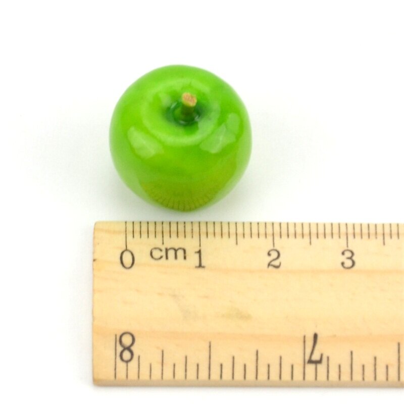 Mini manzana verde Artificial, manzanas súper pequeñas, espuma de plástico, fruta Artificial falsa, modelo para fiesta, cocina, decoración de boda, 80 Uds.