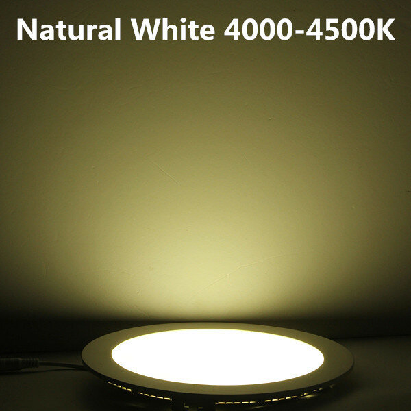 Lámpara de panel redondo con led de techo empotrado, luz descendente, de rejilla, blanco cálido, blanco natural, blanco frío, 3W-25W, delgado, unidad, envío gratuito