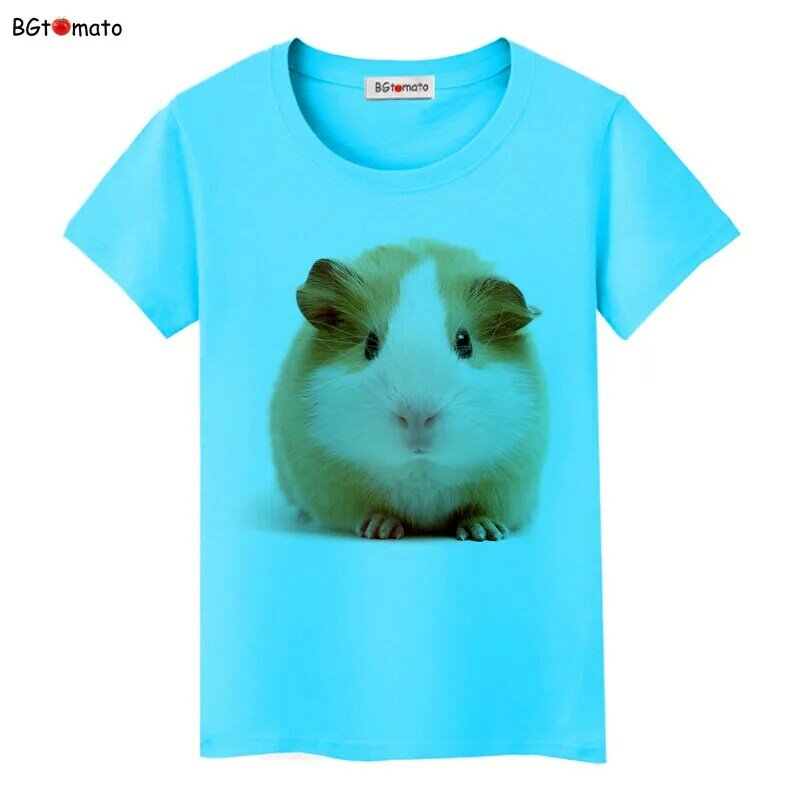 Camiseta feminina Rato Bola de Cabelo 3D, super fofo, adorável, marca, boa qualidade, macio, tops respiráveis, novo estilo