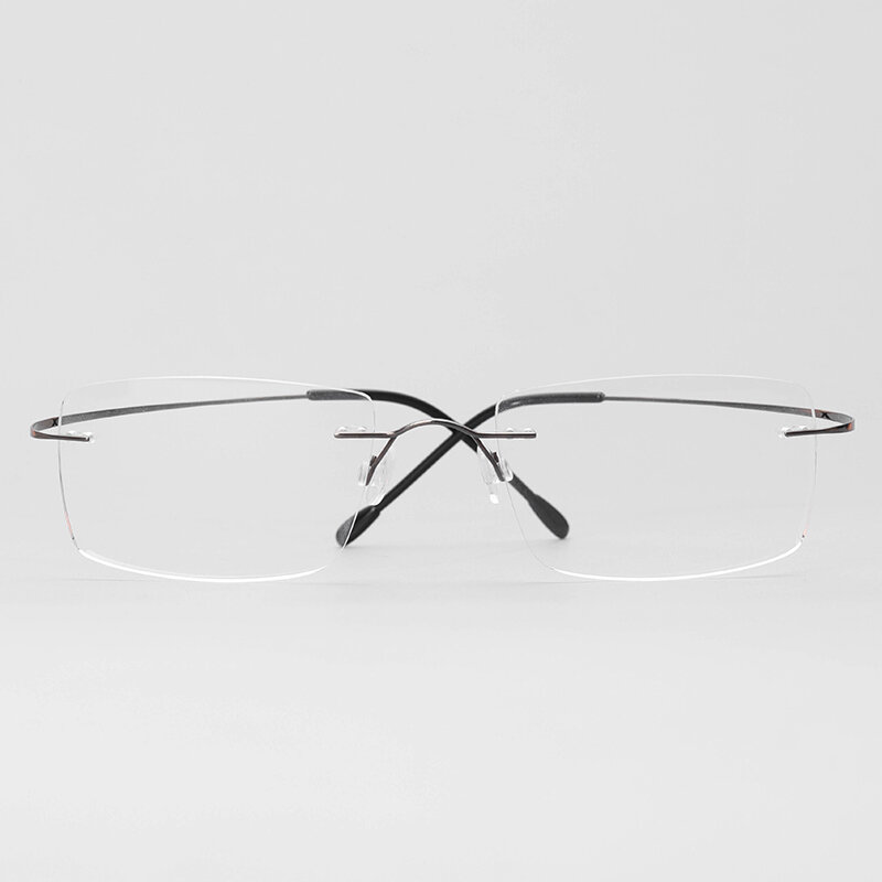 ไทเทเนียมแว่นตา Rimless แว่นตาผู้ชายแฟชั่นธุรกิจไทเทเนียมแว่นตาผู้หญิงแว่นตา