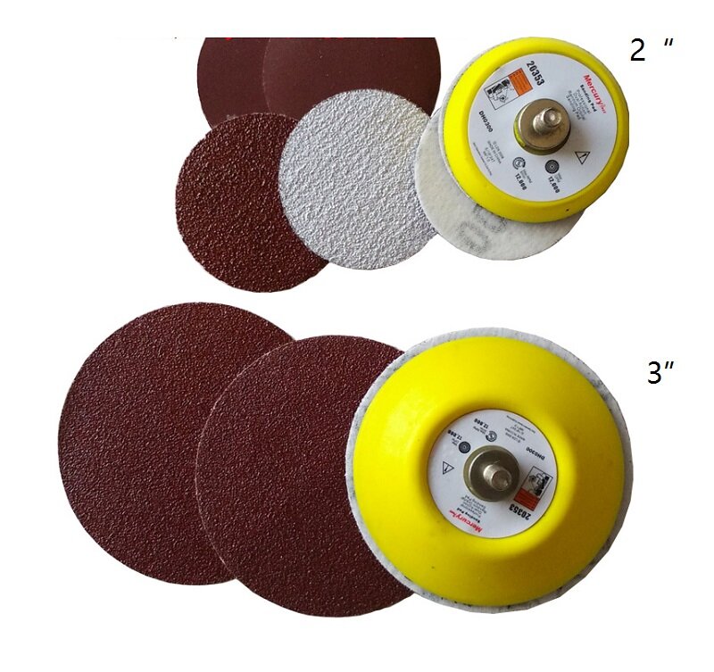 New 100Pcs 2"  Sand Paper 50mm Sanding Disc with M6 Hook and Loop Sanding Pad