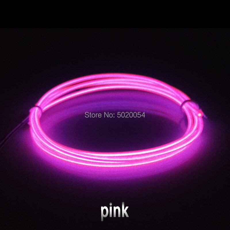 Gzyuchao el 2.3mm luz de néon estágio traje decoração luz néon lâmpada led flexível el fio corda tubo