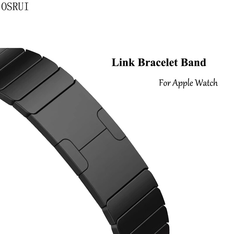 Link pulseira para apple watch, 5 4 iwatch 42mm 38mm 44mm 40mm 3 2 pulseirac de aço inoxidável smatwatch