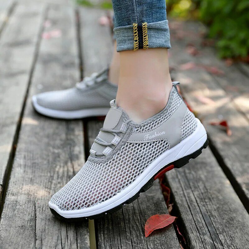 Tidal actual-zapatos planos para caminar para hombre y mujer, Zapatillas de malla para caminar, para pareja antigua de Beijing