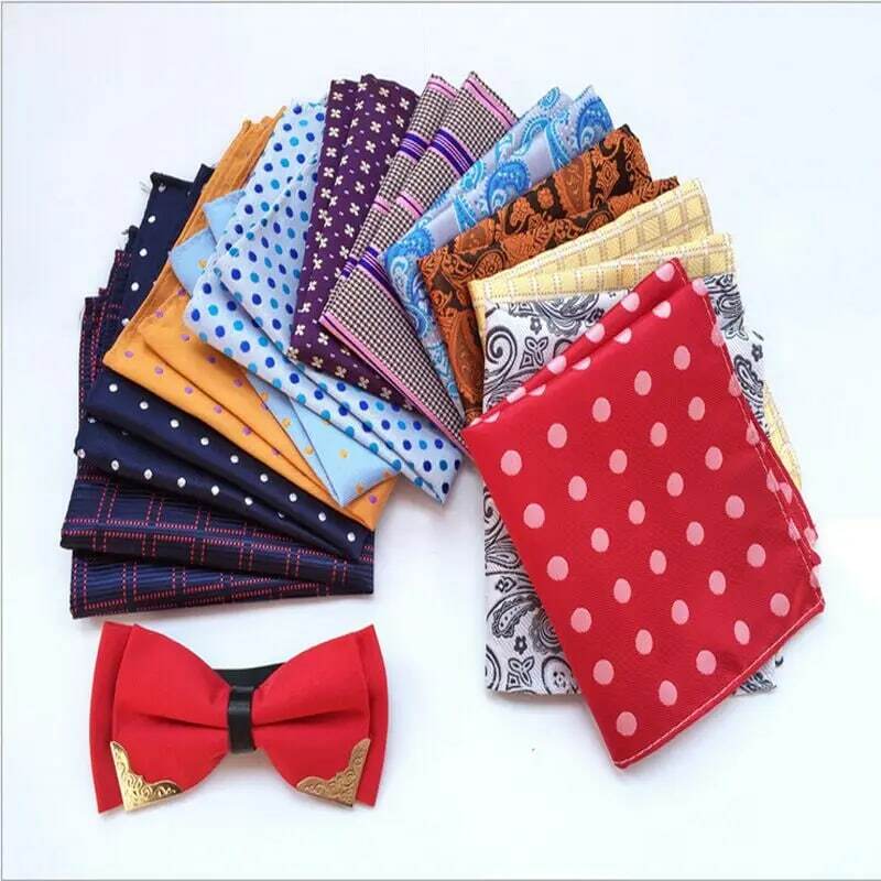 New25 * 25cm lenço de bolso quadrado, lenço de moda com estampa floral e paisley, estilo xadrez, acessórios de bolso, gravatas de presente ma