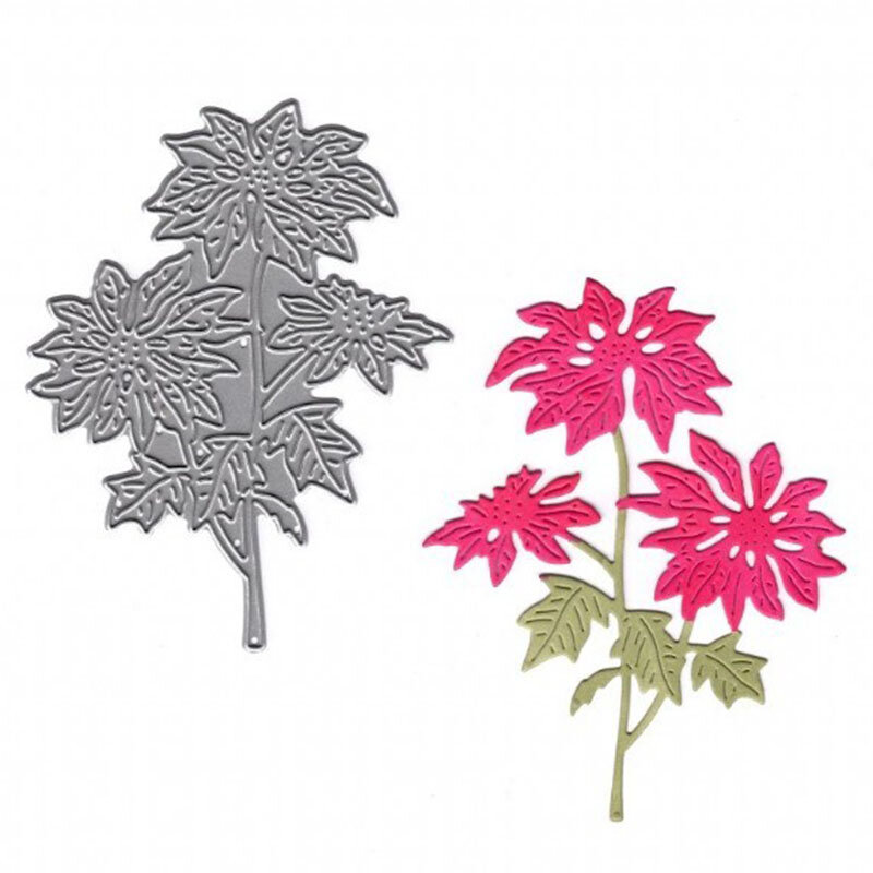 ดอกไม้ตัดโลหะตาย DIY เงิน Handmade Stencil การ์ดอัลบั้มรูป Scrapbooking แม่แบบตกแต่ง