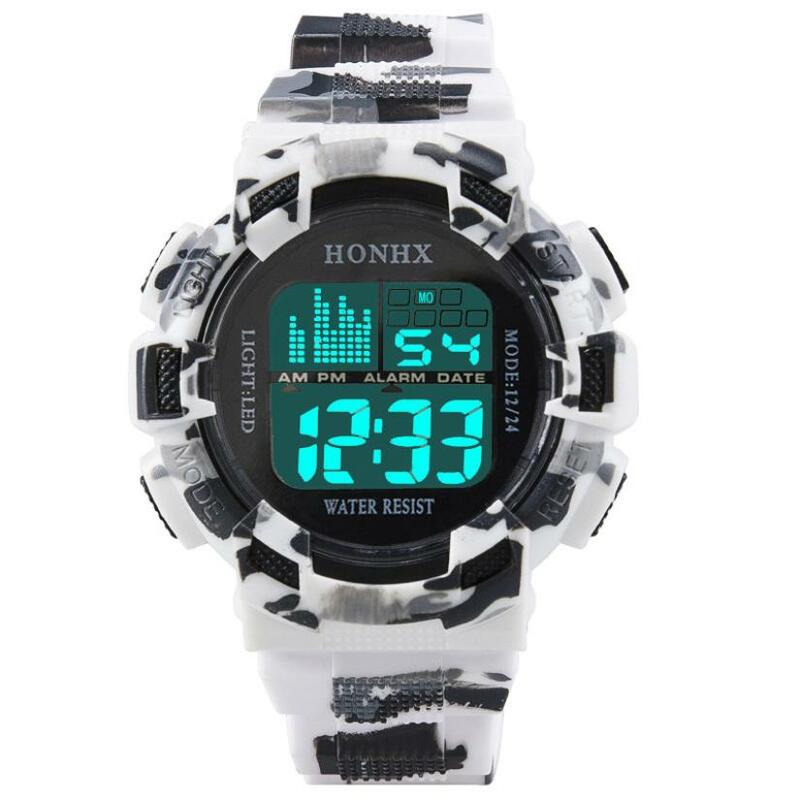Reloj de pulsera deportivo con fecha de alarma de cuarzo analógica LED Digital para hombre