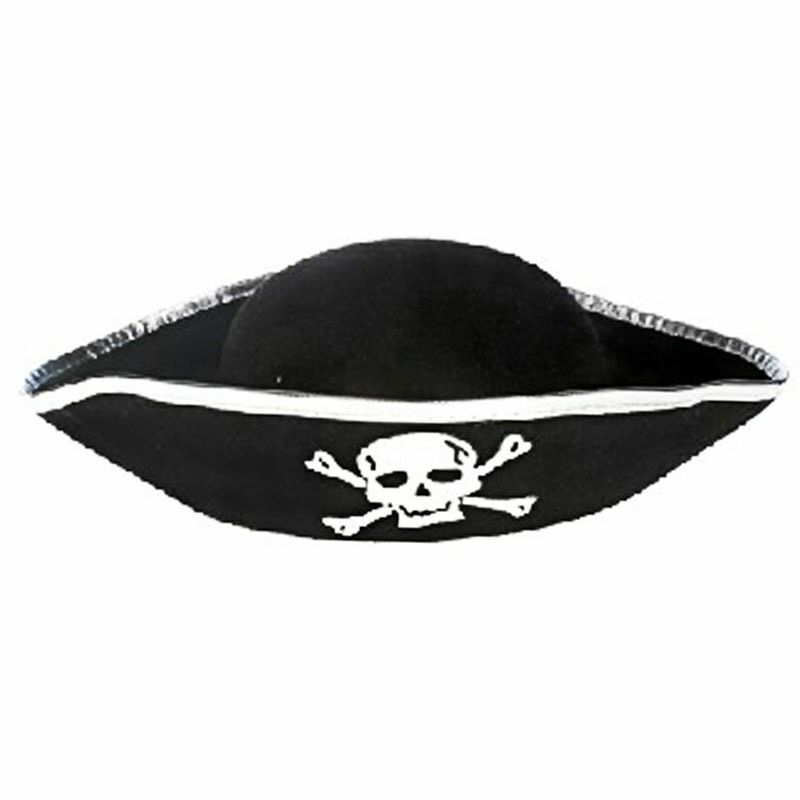 Sombrero pirata de Tres Esquinas, accesorio para disfraz de Bucanero, Tres Esquinas