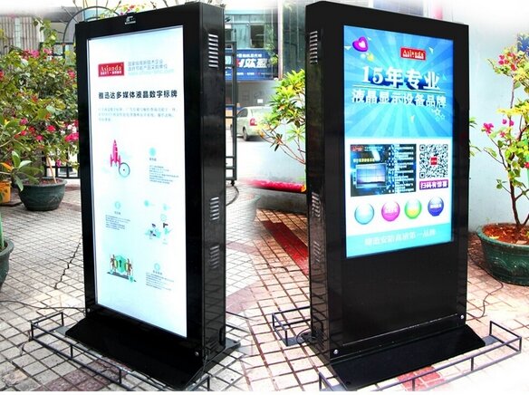 Monitor de publicidad con pantalla lcd, tótem led, 1500 cd/m2, doble CCTV
