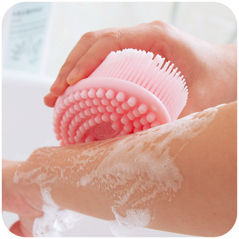 Shampoo Cleaning Brush Shower Bath Massager Silicone Scalp Comb Head Massage Hair Stress Relax Body Cleansing