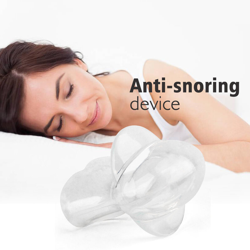 1pc Silicone Anti Snoring Tongue Retaining Device Snore Solution Sleep Breathing Apnea Night Guard Aid Stop Snore Sleeve M4