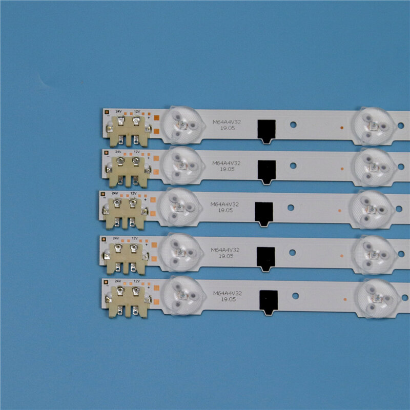 9 lâmpadas de led faixa de luz de fundo para samsung ue32f6200ak embutida., kit embutido de barras de televisão.