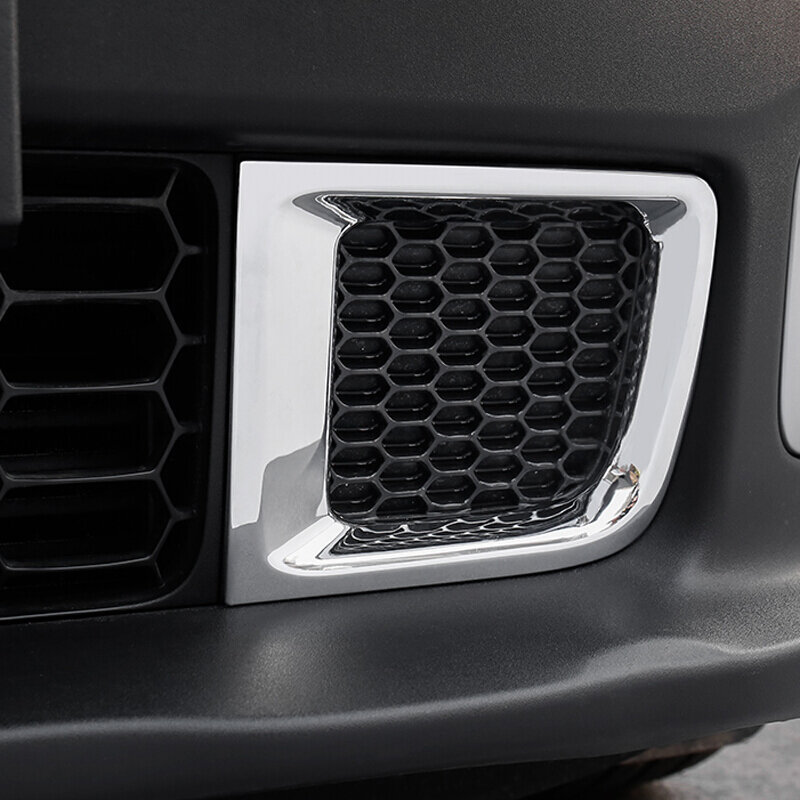 Rejilla de parachoques delantero cromada ABS para Jeep Renegade, rejilla de salida de ventilación de aire debajo de la cubierta, moldura de marco de bisel, 2015, 2016, 2017