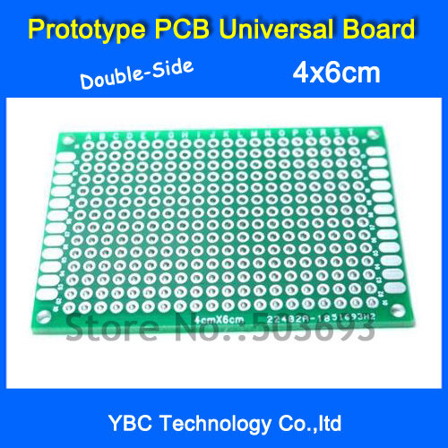 Prototipo de cobre de doble cara, placa Universal PCB de 4x6 cm, 50 unids/lote, Envío Gratis