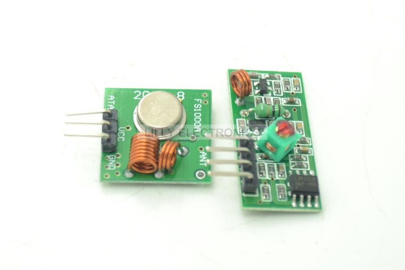 Kit émetteur + récepteur sans fil RF 433Mhz, 5 ensembles de modules de liaison