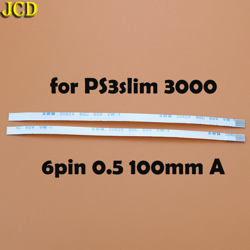 JCD-Cable flexible de cinta de 2 piezas, 6 pines, 10 pines, para Sony PS3 slim, placa PCB de carga, interruptor de alimentación, Cable flexible para PS3slim