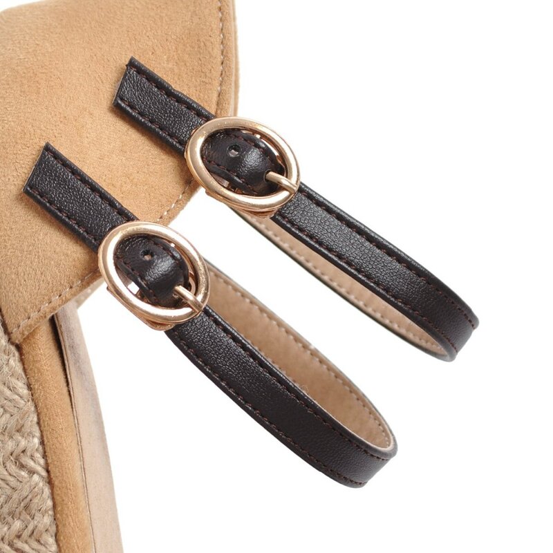 Nuovi sandali con zeppa con plateau 2021 set di tacchi tacchi alti fibbia gladiatore con scarpe estive di colore misto sandali Mujer 34-43