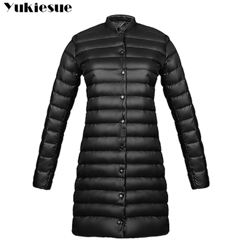 Ultralight ฤดูหนาวใหม่หญิง Parka Coat Feminina แจ็คเก็ตยาว PLUS ขนาดยาว Hooded เป็ดลงเสื้อแจ็คเก็ตผู้หญิง